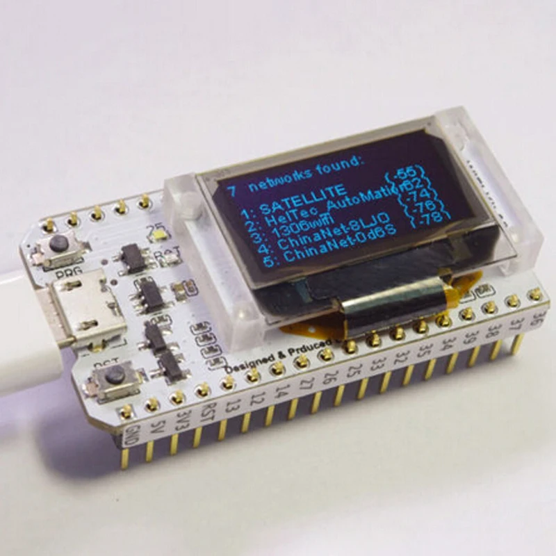 Комплект ESP32 с OLED-дисплеем и поддержкой Wi-Fi ESP-32 0 96 дюйма синий OLED-дисплей WiFi + Bluetooth