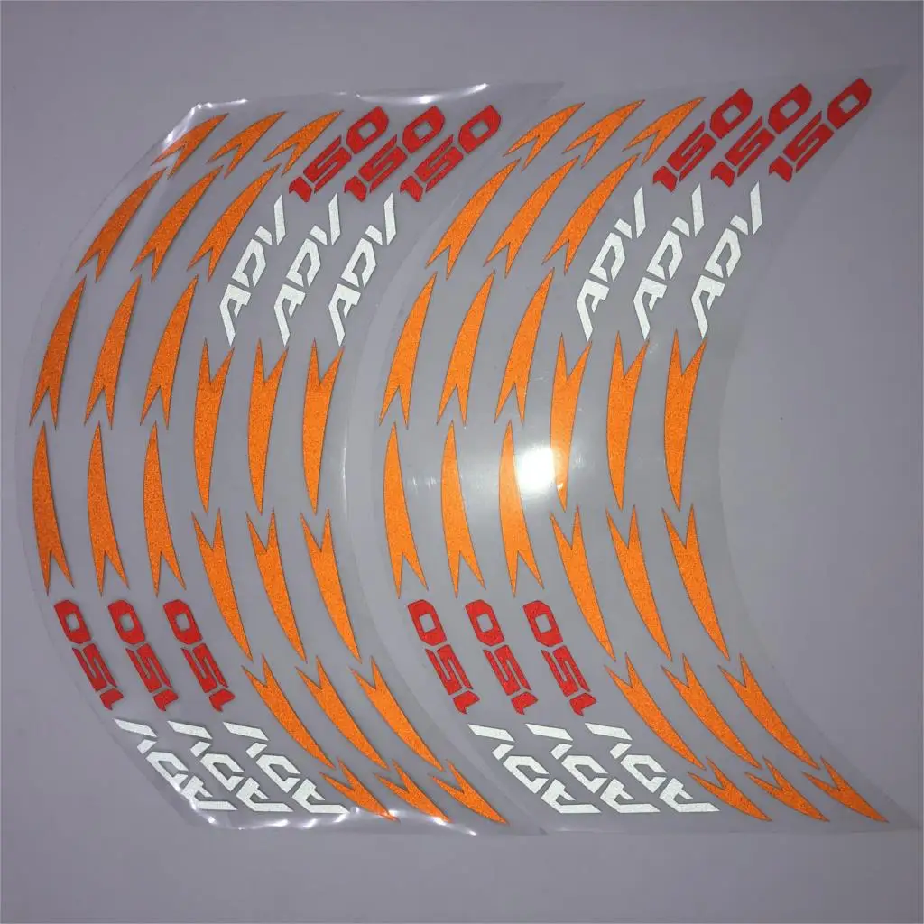 12 шт. Светоотражающие Водонепроницаемые полосы для колес мотоцикла HONDA ADV150 adv 150