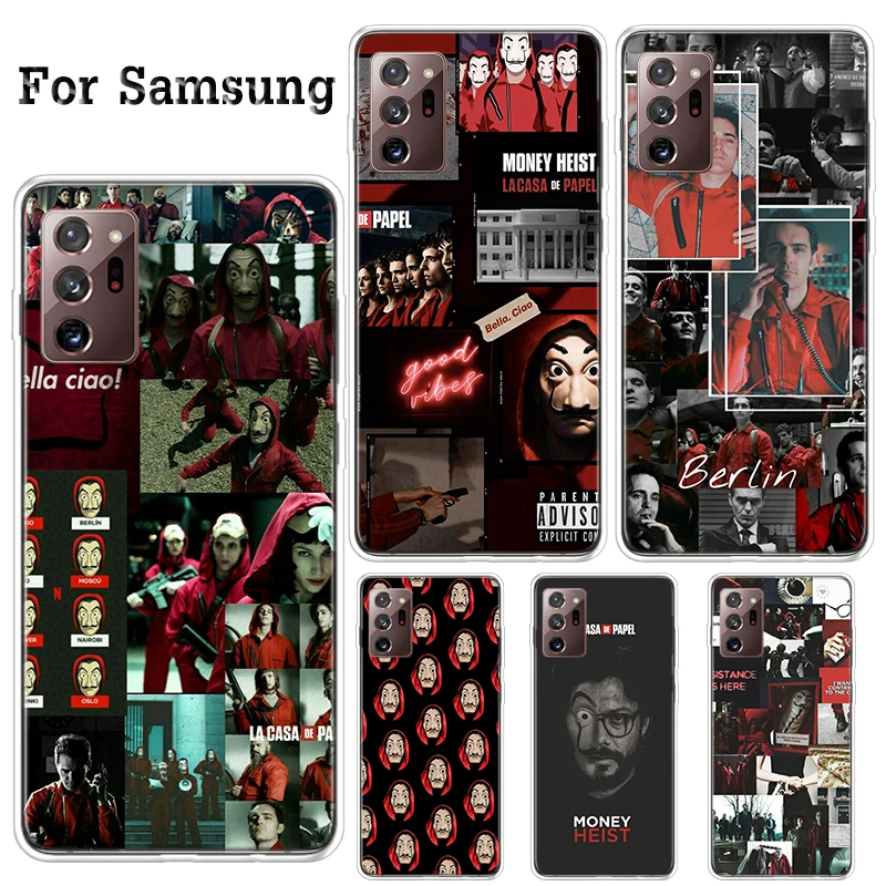 

La Casa De Papel Money Heis Phone Case For Samsung A6 Plus A7 A8 A9 J8 2018 Cover A750 Shell For Galaxy Note 8 9 10 Note20 Ultra