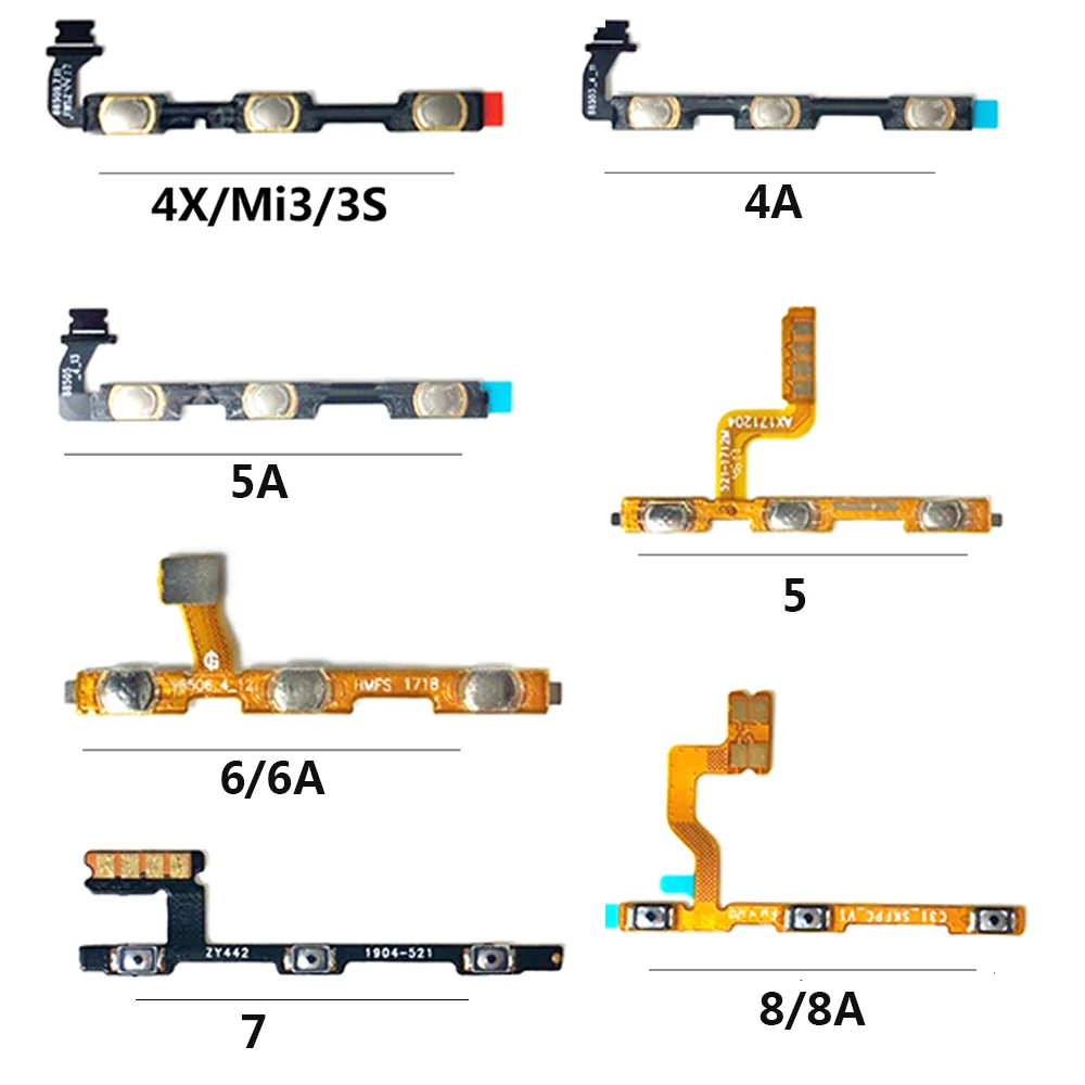 

Power On Off Volume Side Button Key Flex Cable Replacement Part For Xiaomi Redmi 3 4 5 6 7 8 9 3S 4A 4X 5A 7A 8A 9A S2 Plus Pro