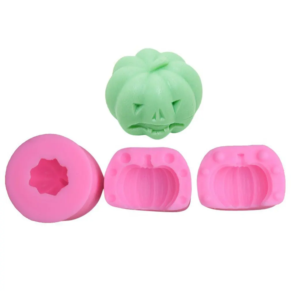 

1Pcs Halloween Silicone Pumpkin Soap Mould Fondant Cake Mold Handmade Soap Candle Molds Sugar Chocolate Bakeware Baking Tool