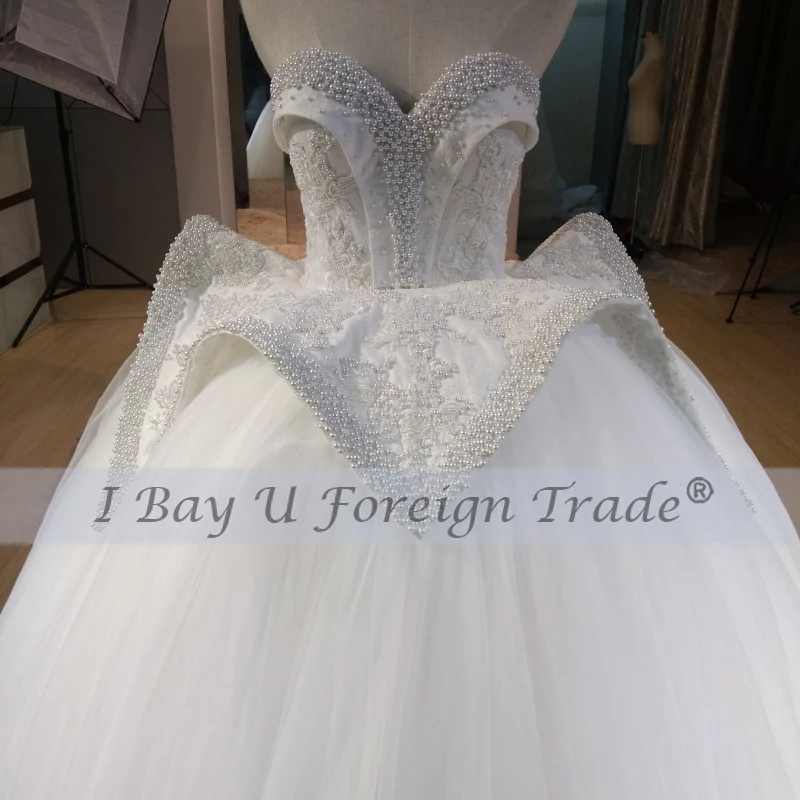 

100% реальные фотографии пышная фатиновая юбка свадебное платье 2021 роскошное Милое Свадебное платье Принцесса Жемчуг бисерное платье