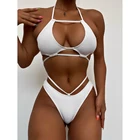 Сексуальное бикини с завязками по бокам, женский купальник, 2021, Женский бразильский комплект бикини, комплект из 2 предметов для плавания, купальный костюм
