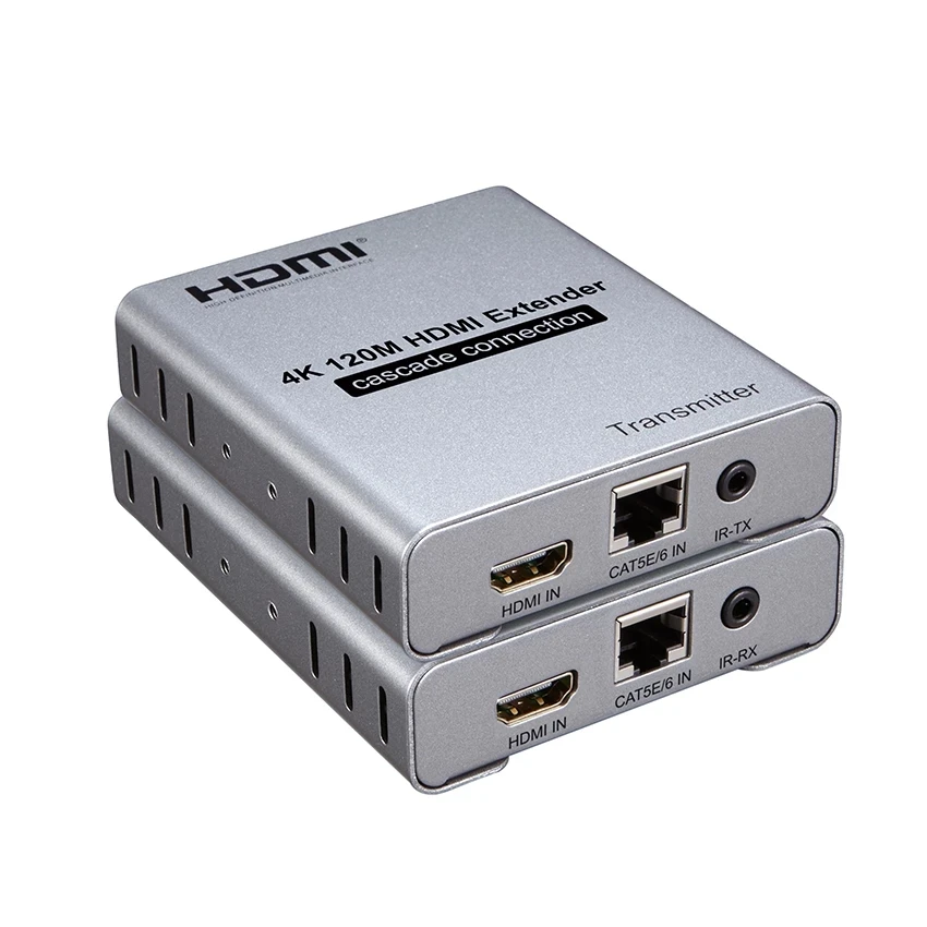 

HDMI Extender 4K@30HZ 120M Over RJ45 Ethernet Lan CAT5e Cat6 Cable Cascade Connection Extension PC DVD TO TV