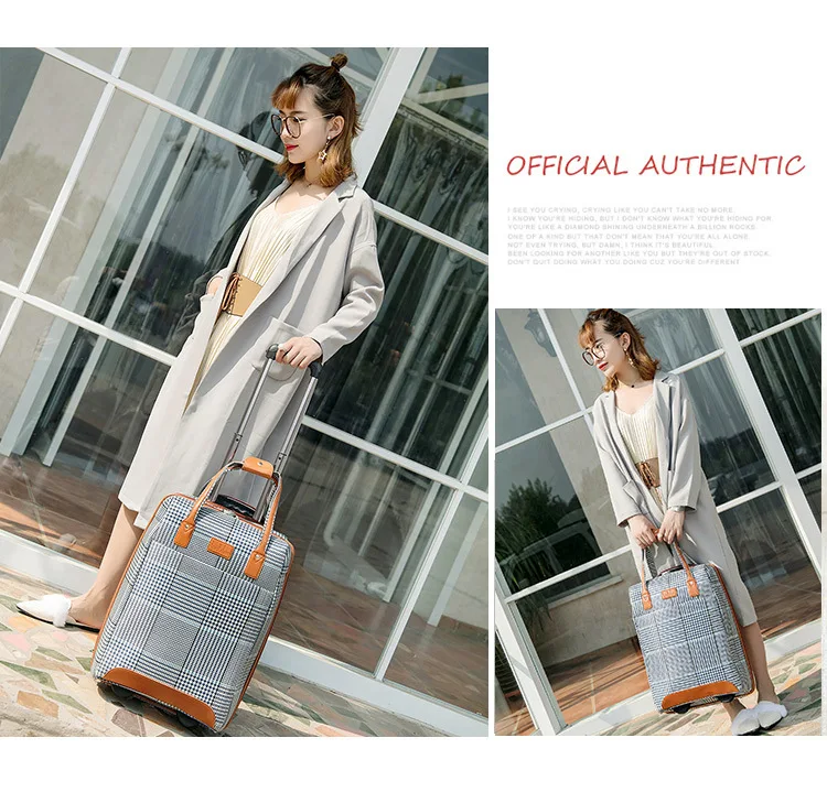 20 дюймовый Оксфордский комплект чемоданов на колесиках Спиннер женский