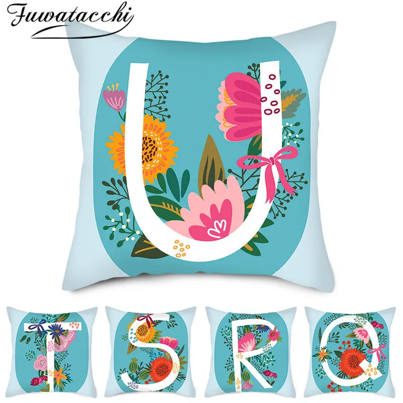 Чехол Fuwatacchi для подушки в английском стиле с синими цветами наволочка дивана