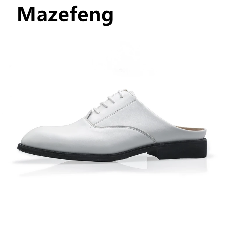 Обувь Mazefeng для мужчин увеличения летние тапочки мужские простые повседневные