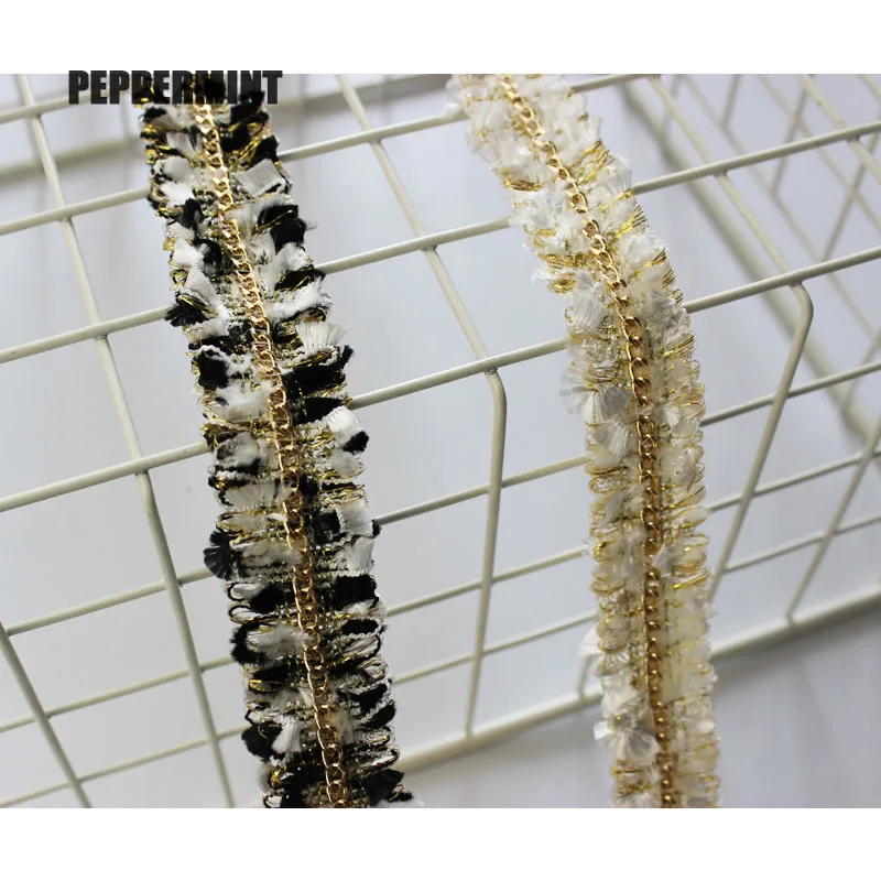 1 ярд 2 см отделка цепочки с кисточками золотистая черная кружевная мягкая лента