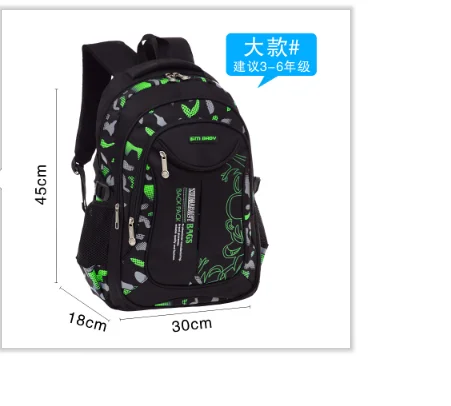 large green Горячая новинка, модные школьные сумки для подростков, яркие водонепроницаемые детские школьные рюкзаки, школьные сумки для девочек и мальчиков, детские дорожные сумки - Цвет: large green