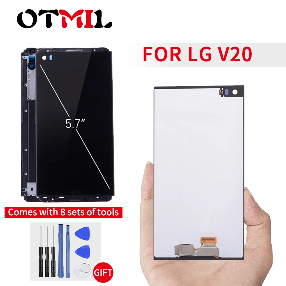 5 7 &quotlcd Замена для LG V20 ЖК дисплей сенсорный экран с рамкой дигитайзер H990N H990DS H990T