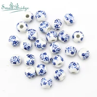 810mm retro color ceramic beads for bracelet jewelry making diy accessories applique round smooth pattern porcelain bead crafts