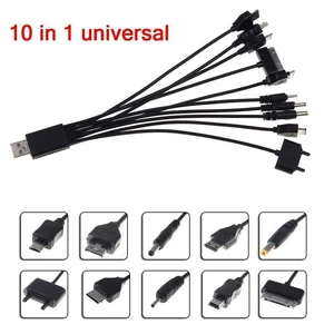 10 in 1 USB Universal Multi Pin Charger Cable for Mobiles iPhone Samsung Nokia PSP iPad Charging Line USB Cable Lead Adapter
