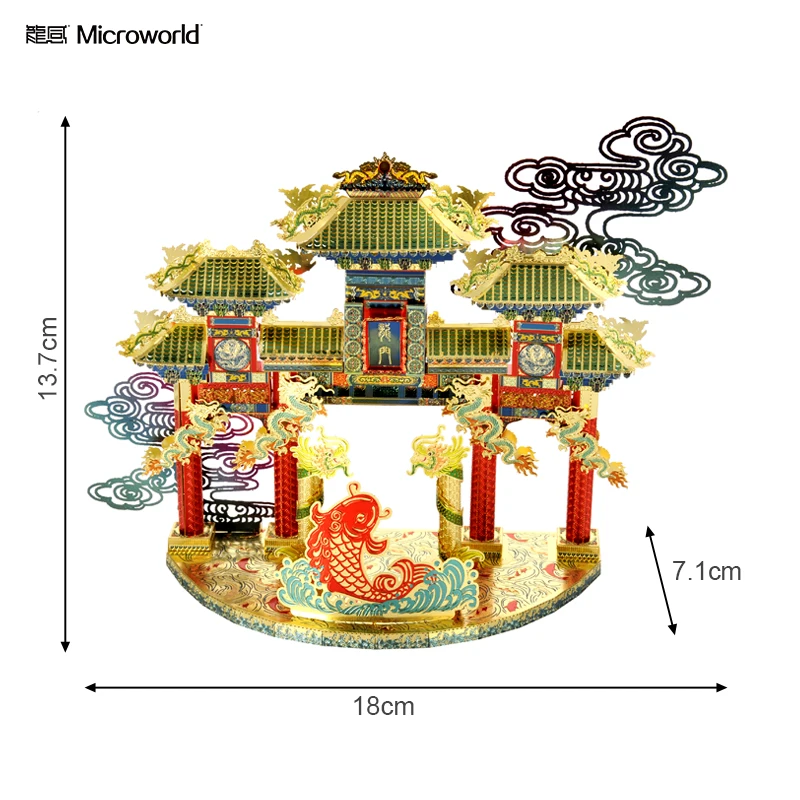 Металлический 3D-пазл Microworld козловая конструкция наборы моделей для сборки