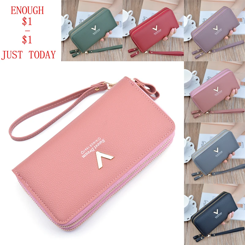 card holder key credit passport 2019 fashion travel minimalist luxury long v pink leather wallet women coin purse money carteira | Багаж и