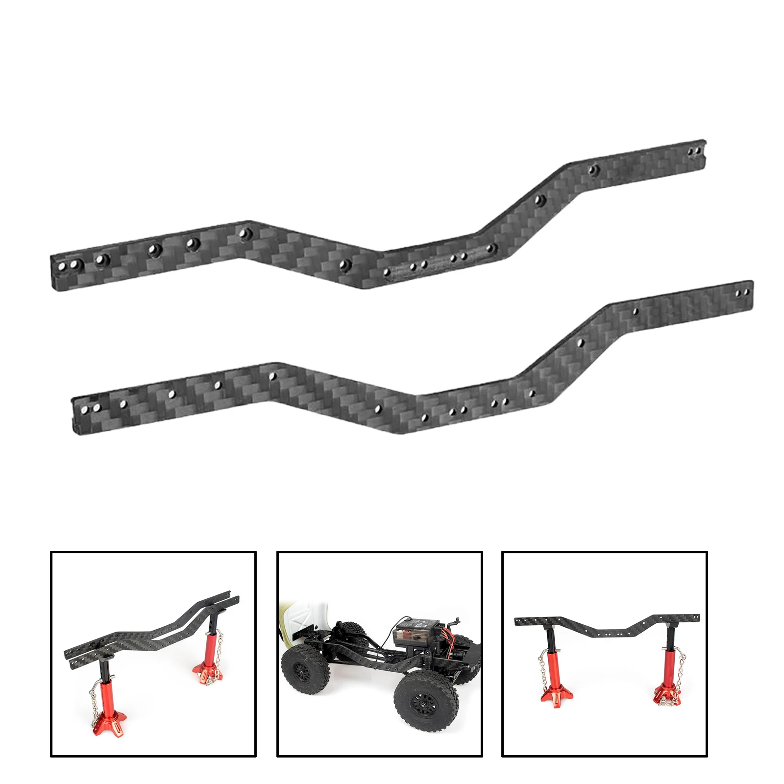 

2pcs Chassis Frame Rails Kits Fit for Axial SCX24 RC Crawler Truck Car DIY