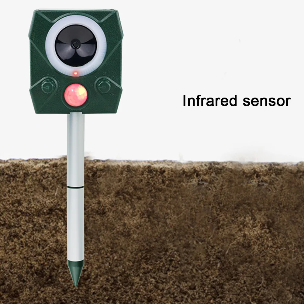 Уличный Ультразвуковой Отпугиватель вредителей на солнечных батареях