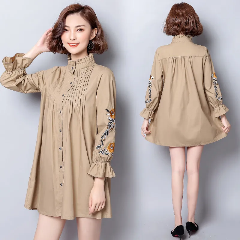 Женская блузка большие размеры длинная рубашка и туника для женщин s девушек