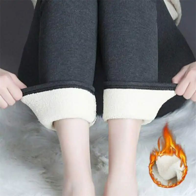 Winter Tight Warm Thick Cashmere Pants High Waist Pants Warm Pants