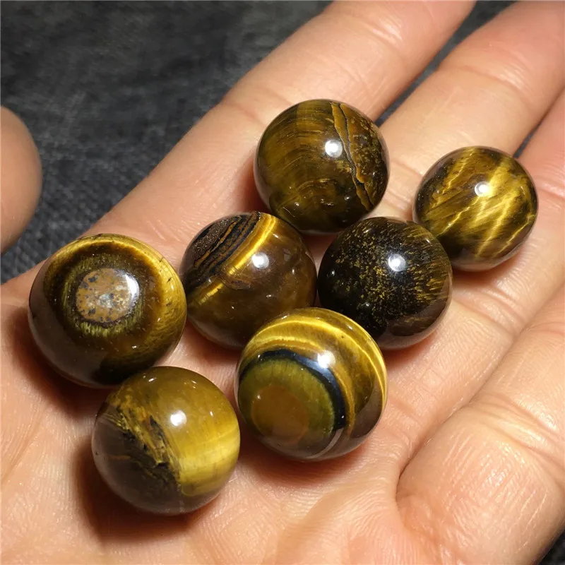 20 мм натуральный полированный маленький размер тигровый глаз Каменные Шары