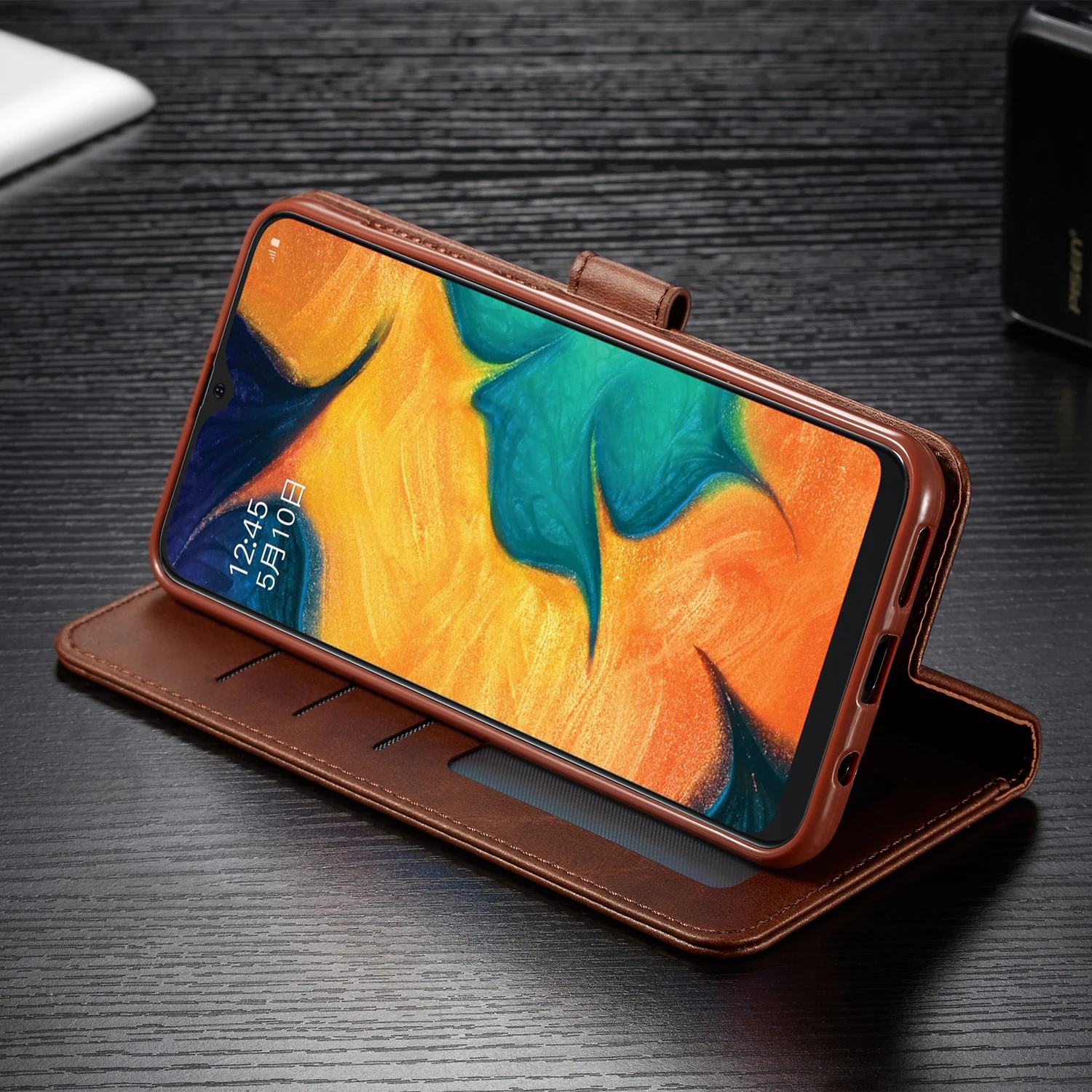 Чехол для телефона Sasmsung Galaxy A40 кожаный чехол с откидной крышкой магнитным