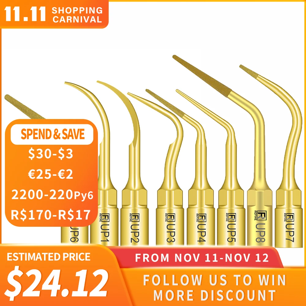 

Dental Piezosurgery Surgery Tips UP1 UP2 UP3 UP4 UP5 UP6 UP7/8 for Bone Cutting Sinus liftingfor Mectron Woodpecker Silfradent