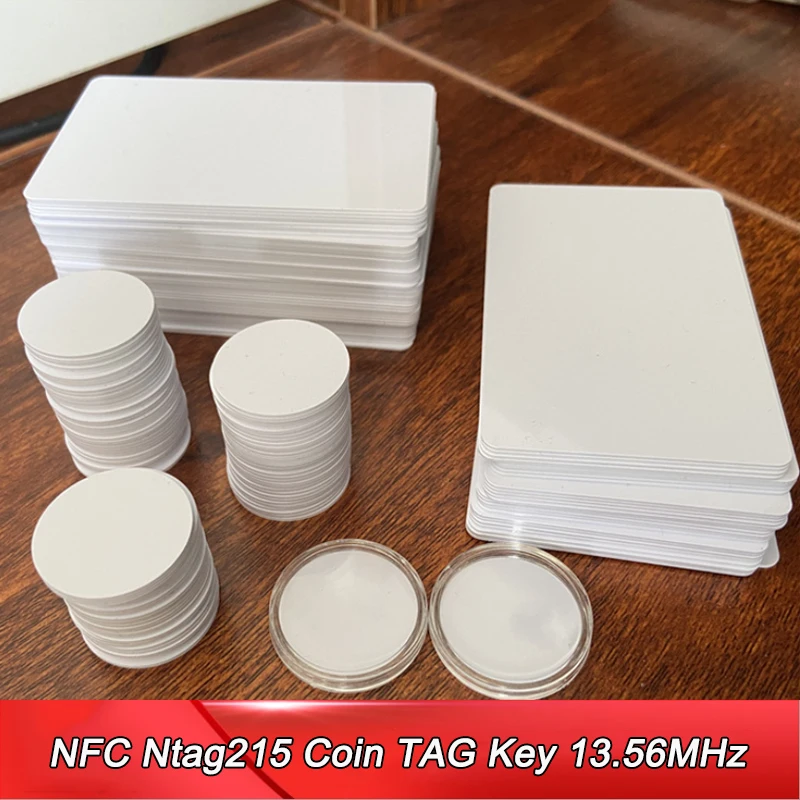 

50pcs Ntag215 Coin NFC Tag Key 13.56MHz Ntag 215 Universal Label RFID Ultralight Tags Labels For TagMo Forum Type2