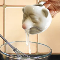 funny portrait big nose egg sepaador ceramic egg yolk protein filter tea coffee separating bottle pourer bar kitchen decor tool