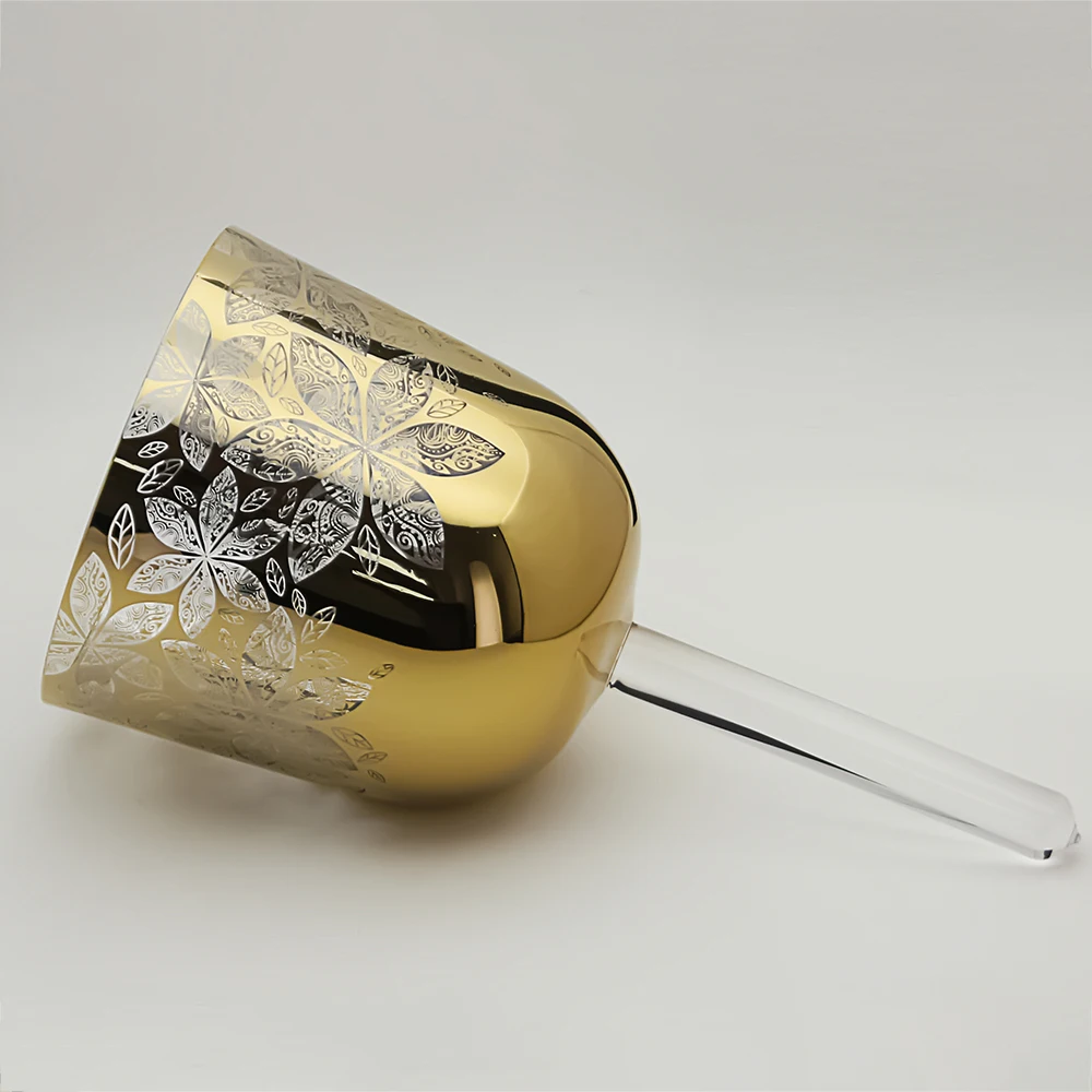 Хрустальные поющие чаши 6 75 дюйма с ручкой lec или C # музыкальные ноты любым