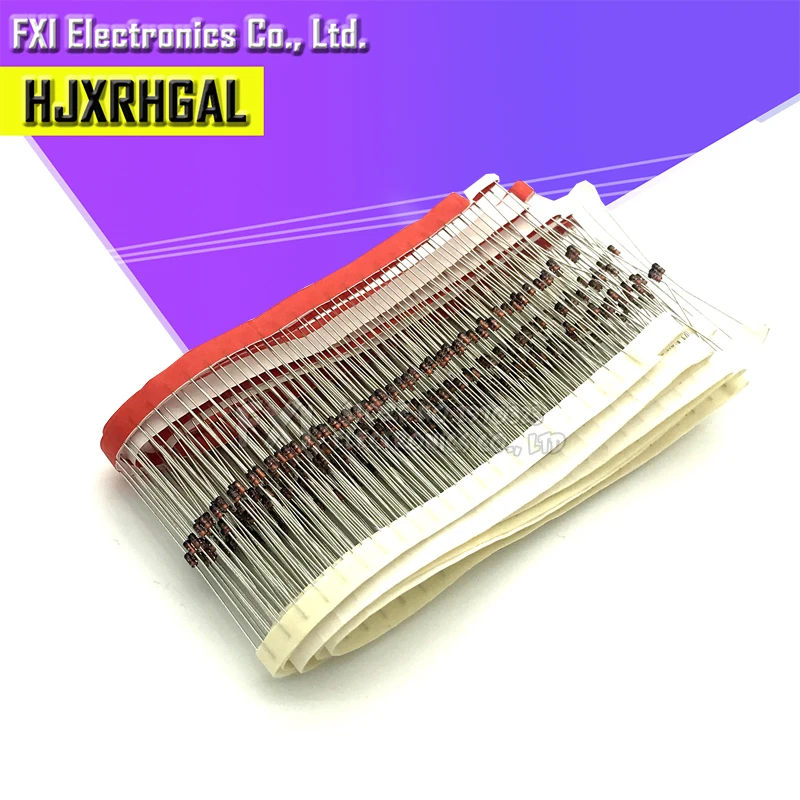 100pcs 1W Zener diode DO-35 1N4742A 12V 1N4741A 11V 1N4740A 10V 1N4739A 9V1 1N4738A 8V2 1N4737A hjxrhgal 7V5 1N4736A 6V8 | Электронные