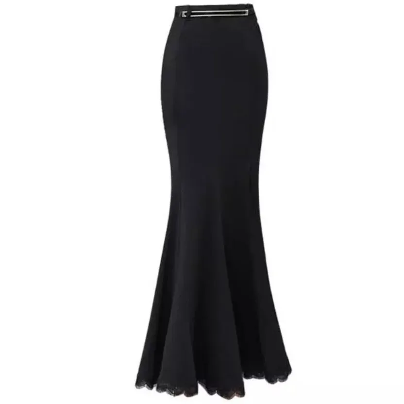 Весенне осенние кружевные лоскутные Женские Длинные Юбки Русалки с бесплатным