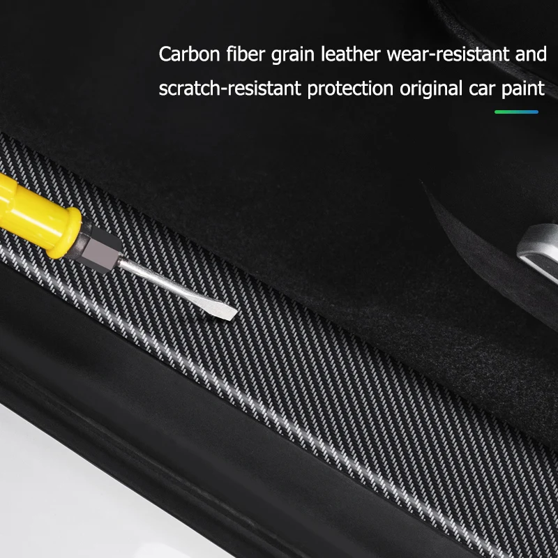 4ps Interior Carbon Fiber Threshold Strip For Parts Geely Serie Coolray Atlas Pro Accessories Stickers On Car Maintainance | Автомобили и
