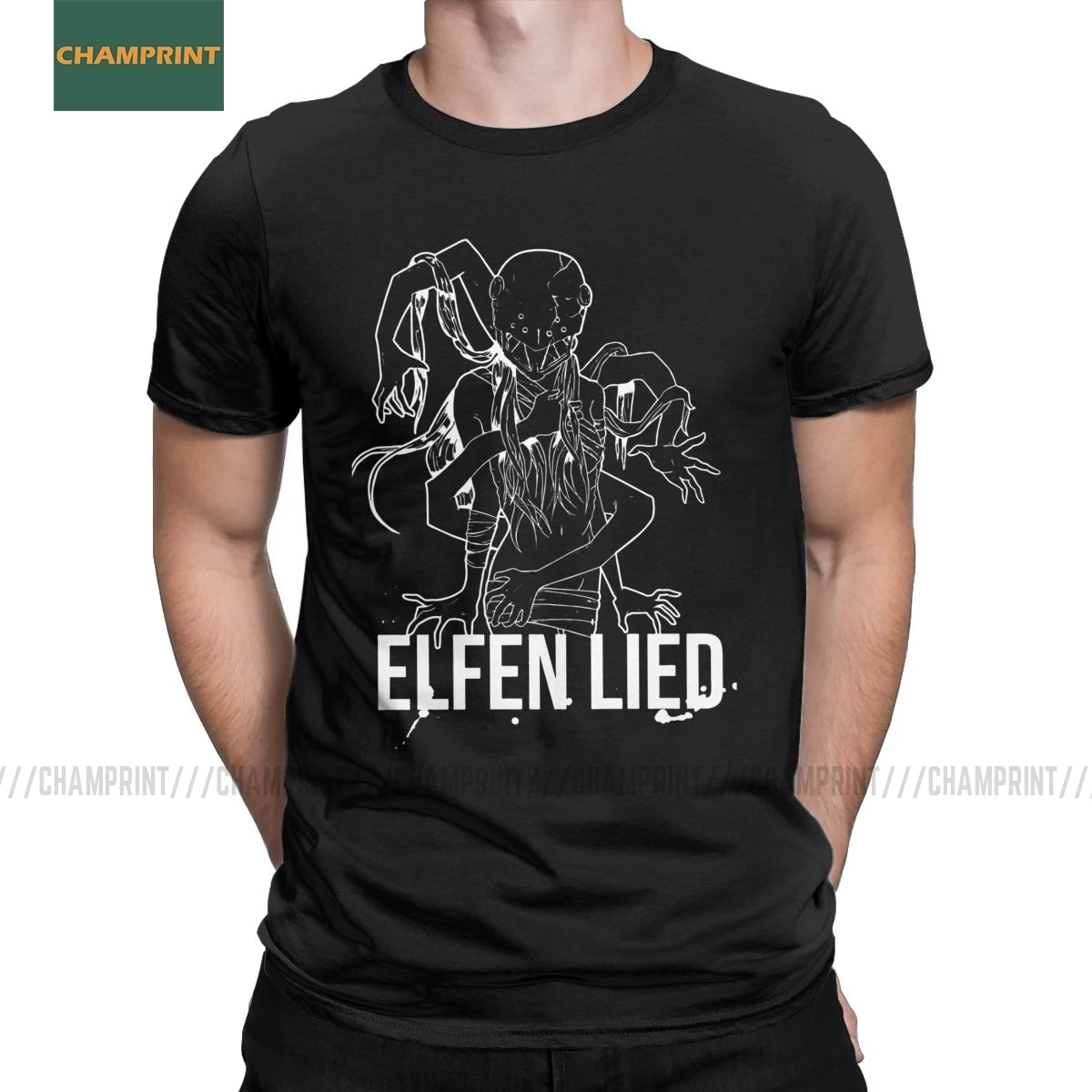 Elfen Lied футболки для Для мужчин Аниме Манга крови Люси девушка Нью Йорка японский
