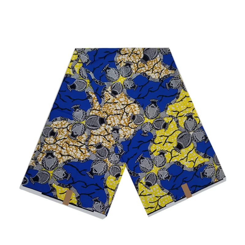 

Sewing Materials For Wedding Dress 100%Cotton High Quality Nigerian Style Ankara Wax Dye Block Prints Fabric By The Yards V-L 14
