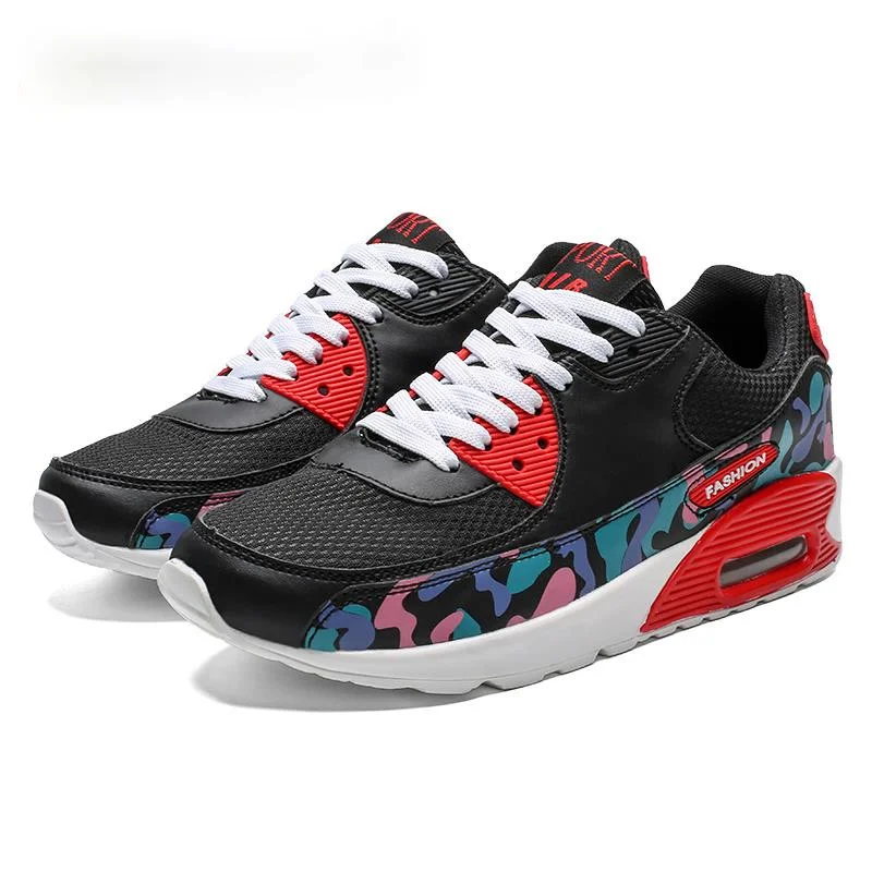 

2021 Couples Sports Sneakers Air Cushion Women Men Jogging Shoes Comfortable Trainers for Running Lace Up Running Shoes Cheap