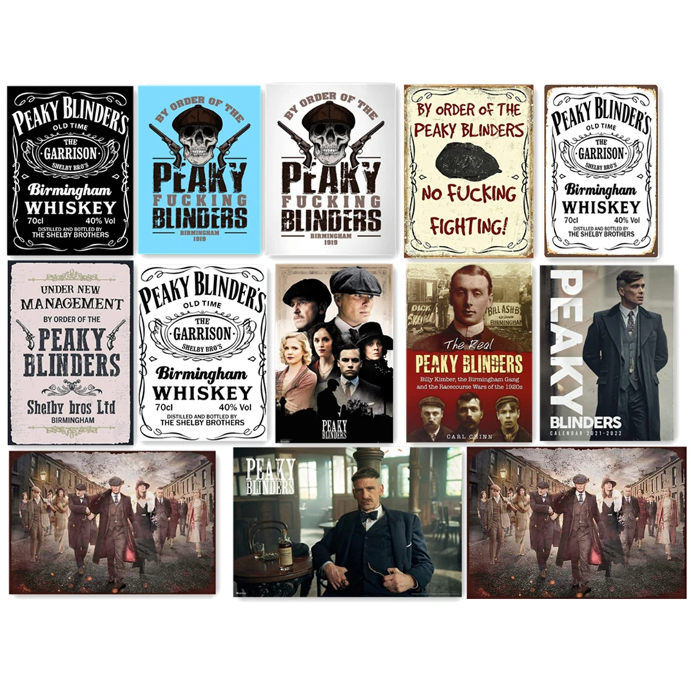 

Garrison Peaky Blinders Whiskey vintage Metal plate metal sign Retro Wall Home Bar Pub Vintage Cafe Decor, 8x12 Inch tin sign