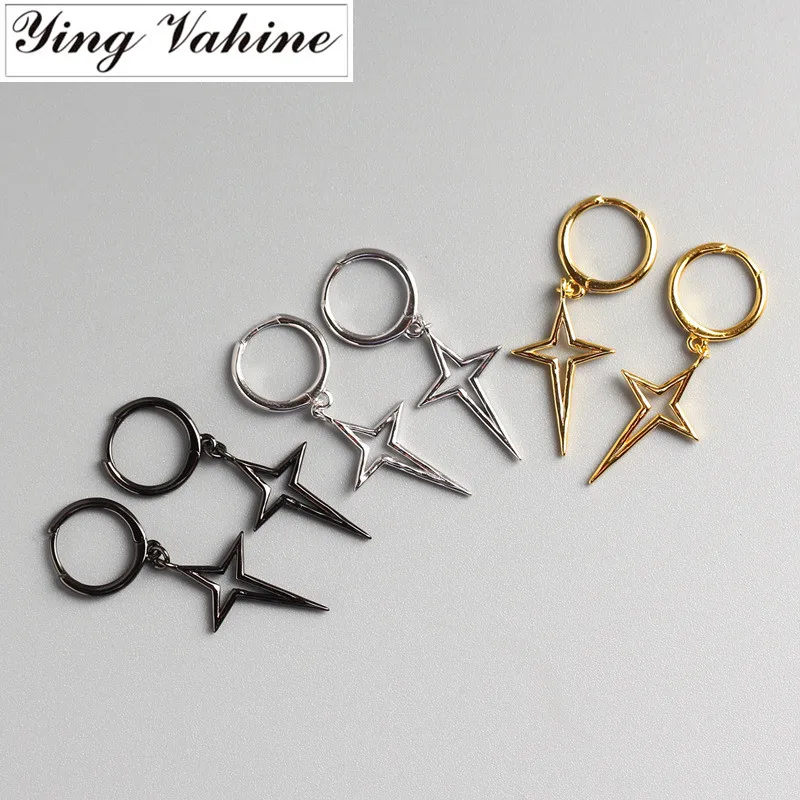 Женские круглые сережки ying Vahine гвоздики из 100% 925 пробы серебра с перекрещенными
