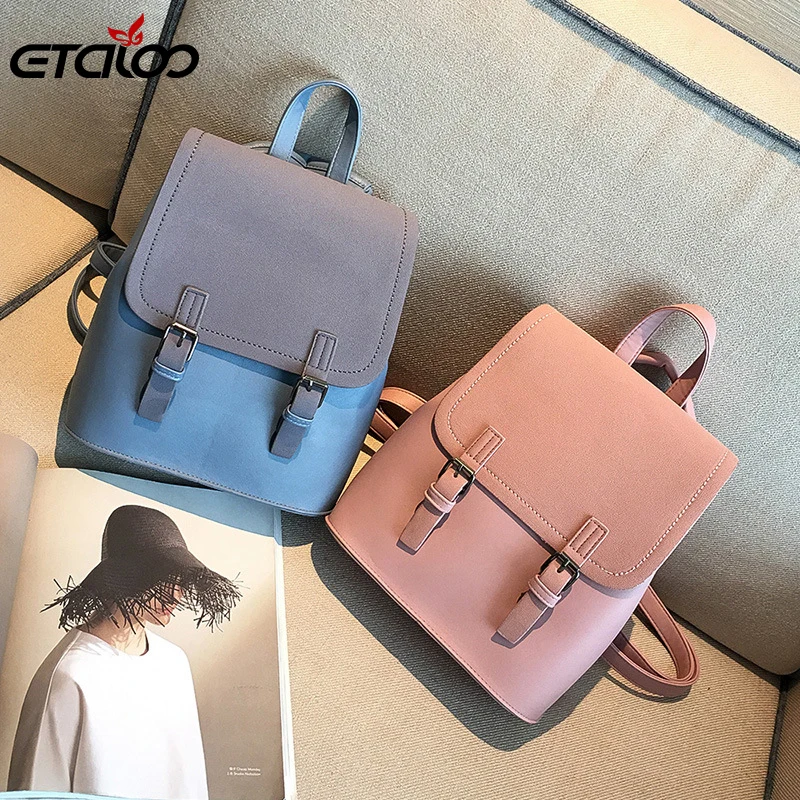 Винтажный рюкзак женский брендовый кожаный Большая вместительная школьная