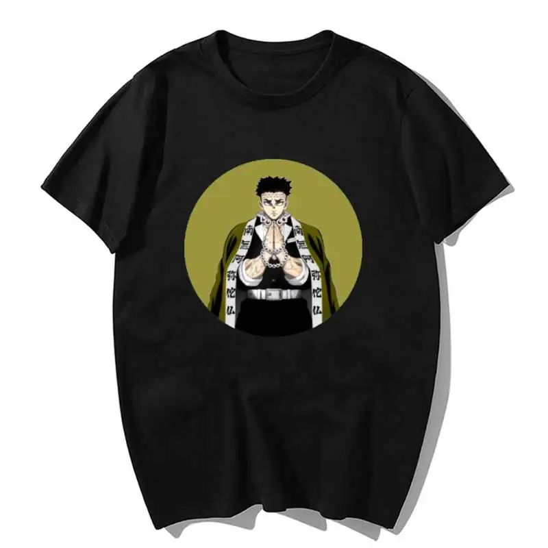 

Kimetsu No Yaiba Gyomei Himejima T Shirt Men Kawaii Summer Tops Cartoon Karate Graphic Tees Tee Shirt Unisex Harajuku Shirt Male