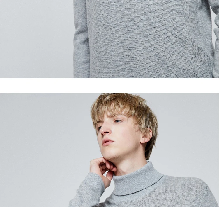 JackJones Мужской умный Повседневный свитер с длинными рукавами и высоким воротником 219324520