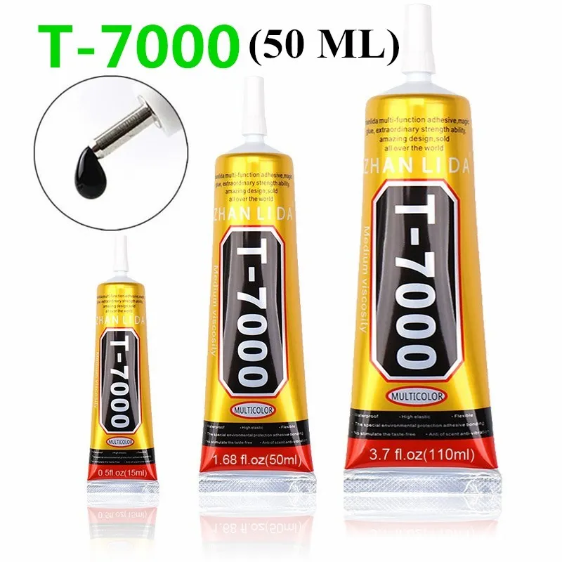 

50 ml T7000 Glues Multipurpose Adhesives Super Glues Black Liquid Epoxy Glues For DIY Crafts Glass Phone Case Metal Fabric