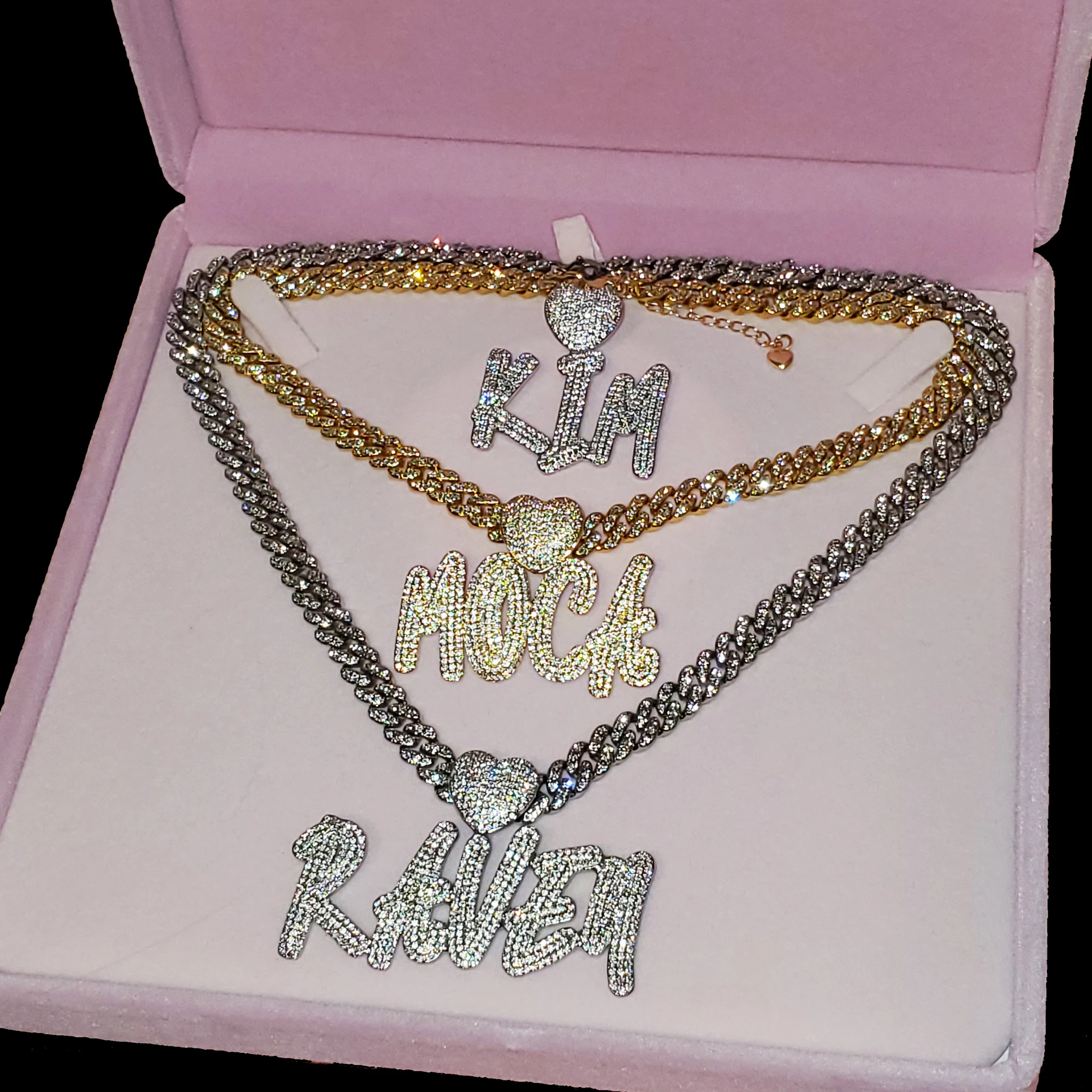 A-Z персонализированное ожерелье с подвеской в виде букв и имени цепочка