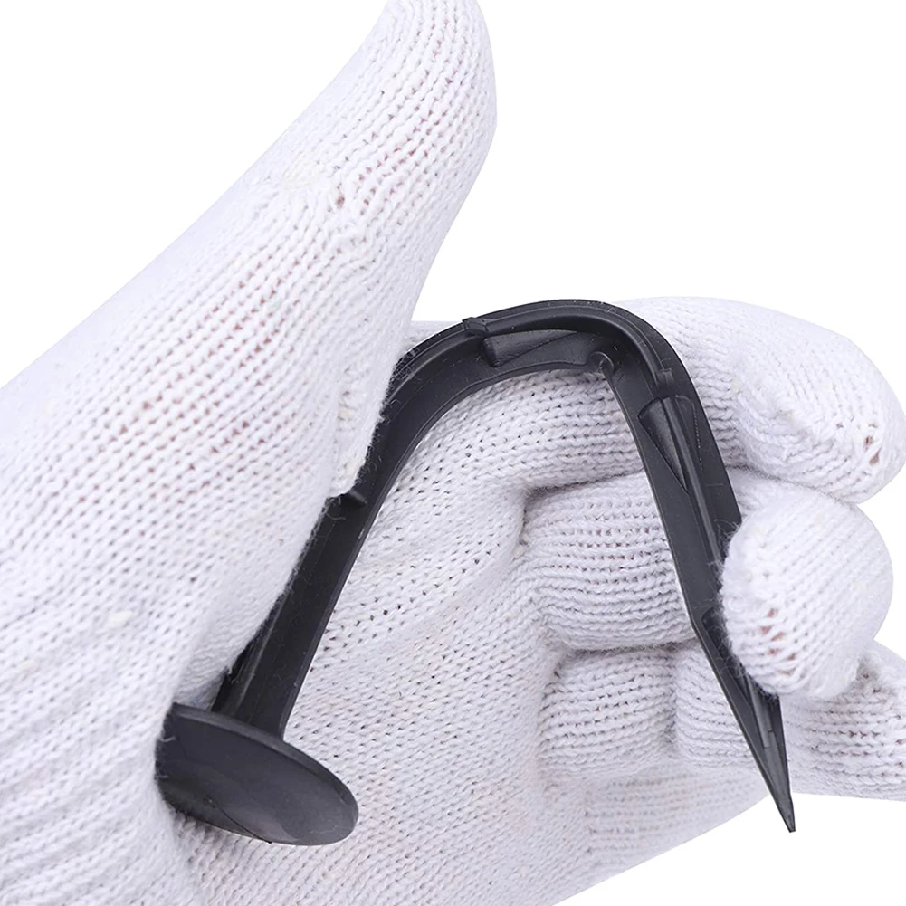 

100PCS 11/16cm Garden Securing Pegs Tools Grass Anchors Plastic Stabilised Barbed Ground For Weed Fabric Rot Proof Ferramentas