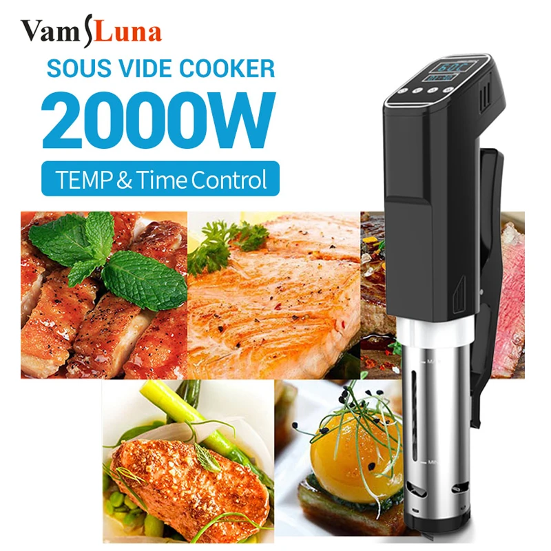 2000W Food Vacuum Slow Sous Vide Cooker Immersion Circulator Accurate Cooking Machine LCD Digital Display Timer