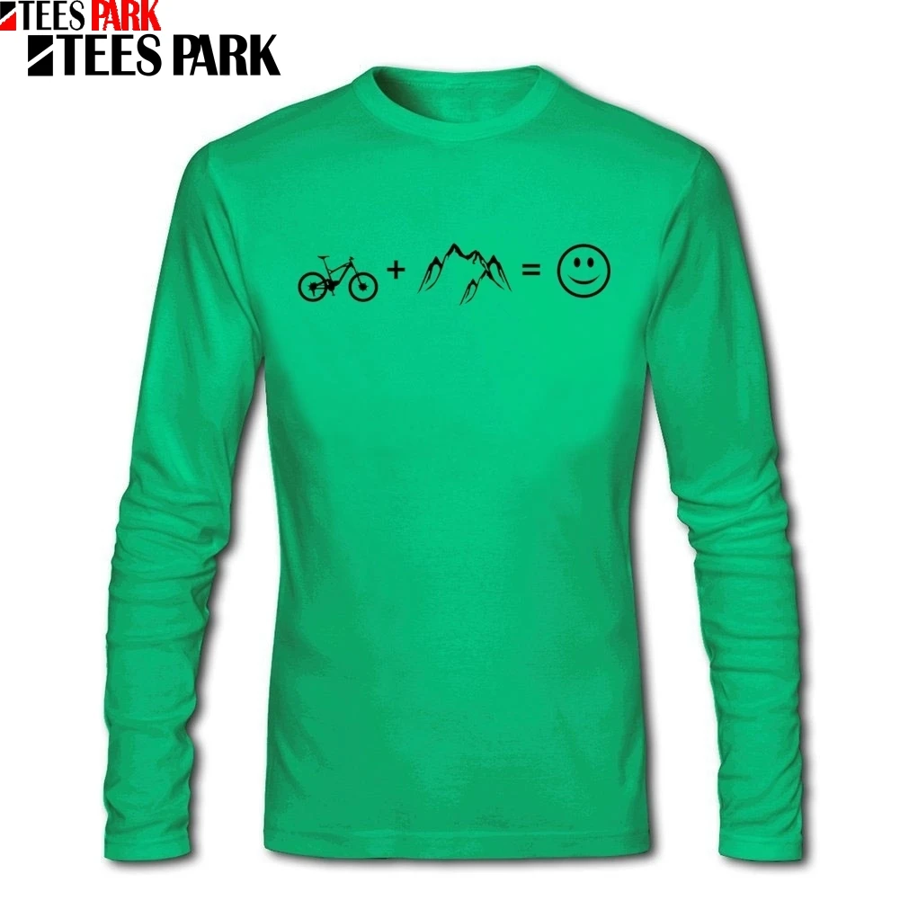 Футболка топы для мужчин езда на велосипеде горы любовь молодежная с круглым