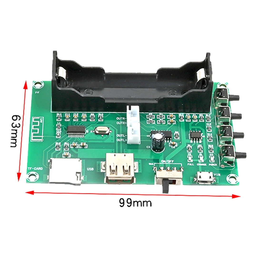 Цифровой Bluetooth усилитель мощности с литиевой батареей 5 Вт + Вт|Аксессуары для