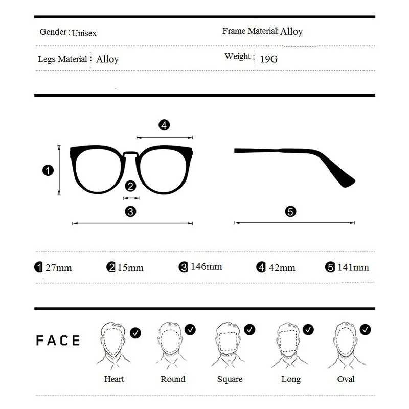 2pcs Retro Punk Glasses Clear Square Sunglasses Female Men Metal Frame - Black + Gray & Pink Silver | Аксессуары для одежды