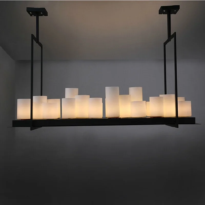 

Replica Kevin Reilly Altar Pendant lamp LED candle chandelier vintage Light retro metal fixture Remote Control suspension light