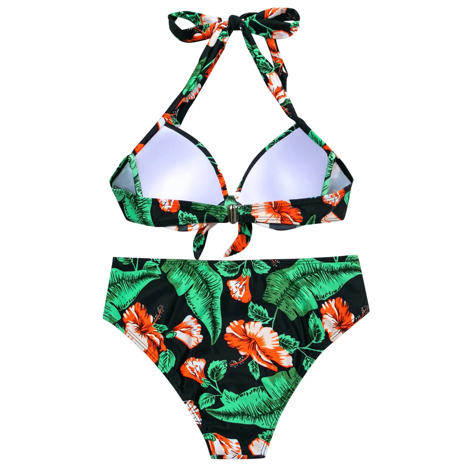

Women Swimwear Female Swimsuit Two-pieces Bikini set High Waist Bikini Halter Bandage Bikini Brazilian Biquini Bathing Suit 2021