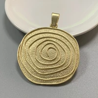 1 piece matt gold large boho spiral vortex swirl charms pendants for necklace jewellery making accessories 74x58mm