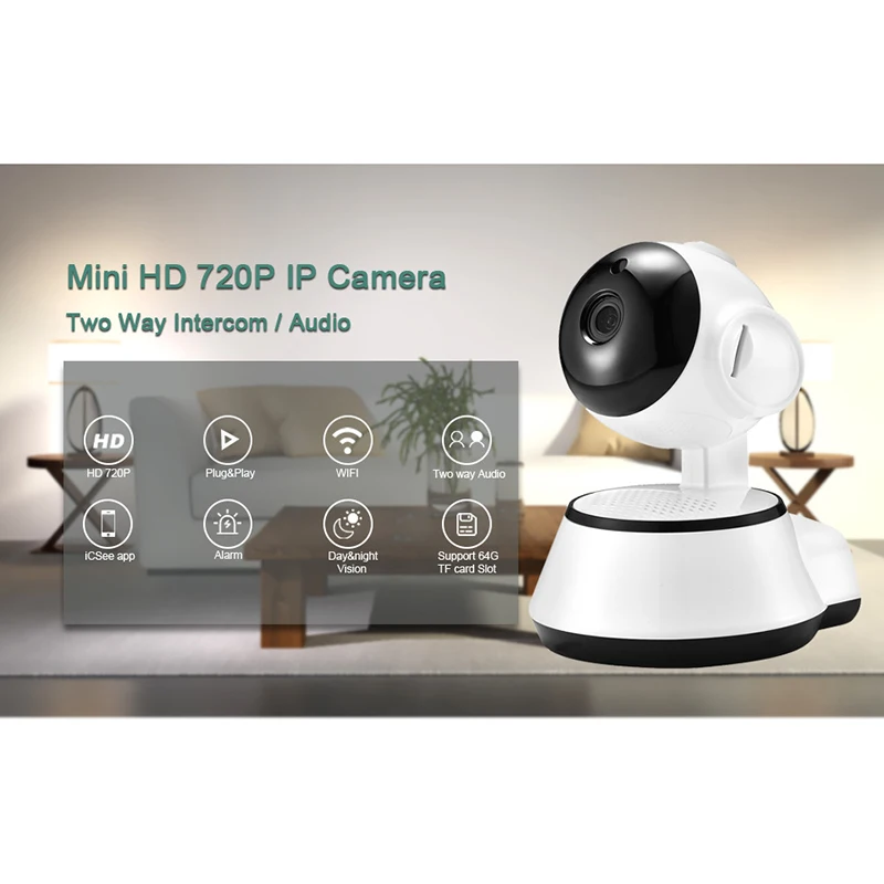 

Wireless Camera Surveillance Camera Home Office WiFi Night Vision Cameras FKU66